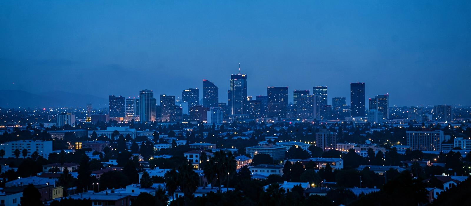 California city skyline representing the Irvine service area